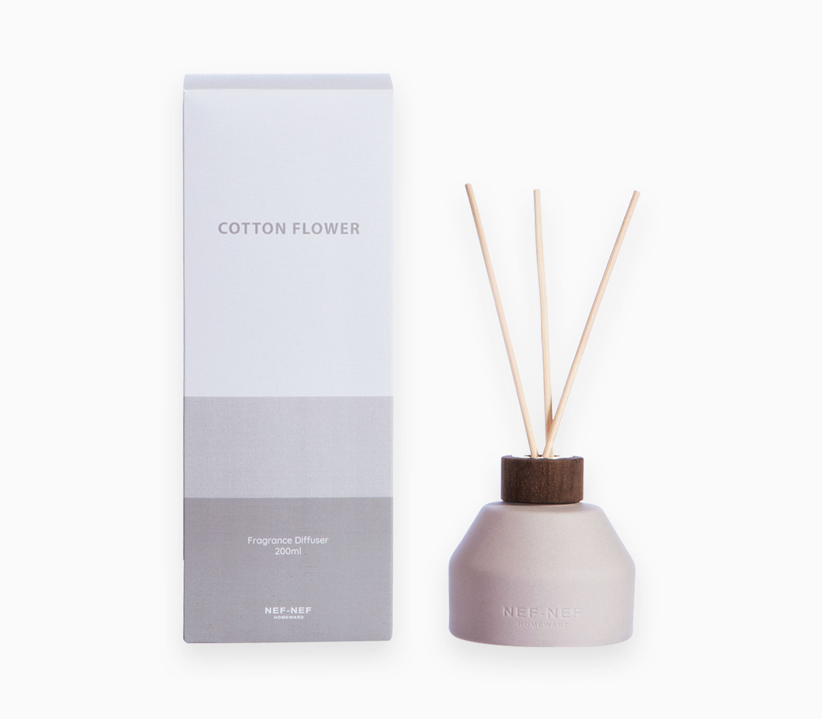 Αρωματικό Χώρου Στικς Nef-Nef Homeware Cotton Flowers 200ml Grey 