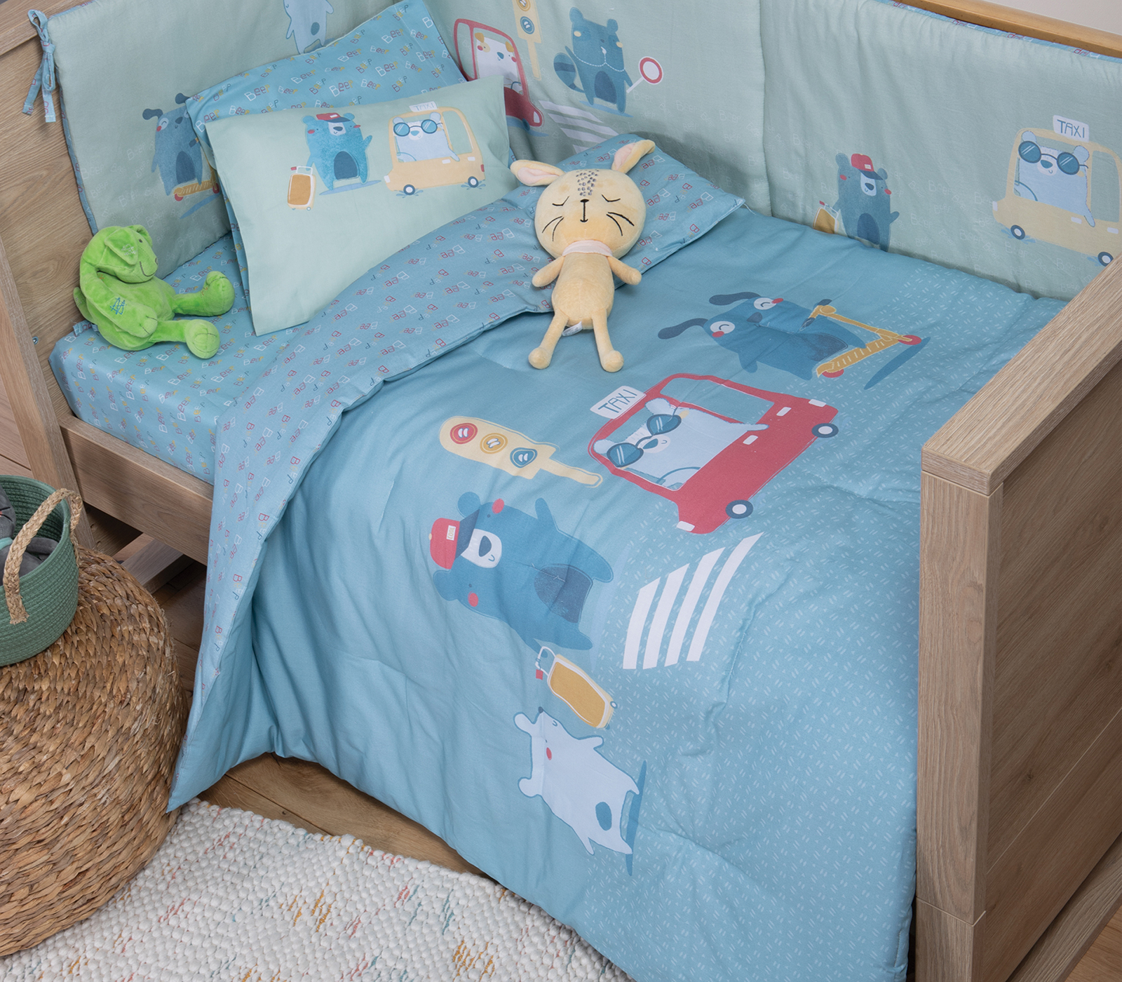 Βρεφικό Πάπλωμα Nef-Nef Homeware Traffic 110X140 Blue
