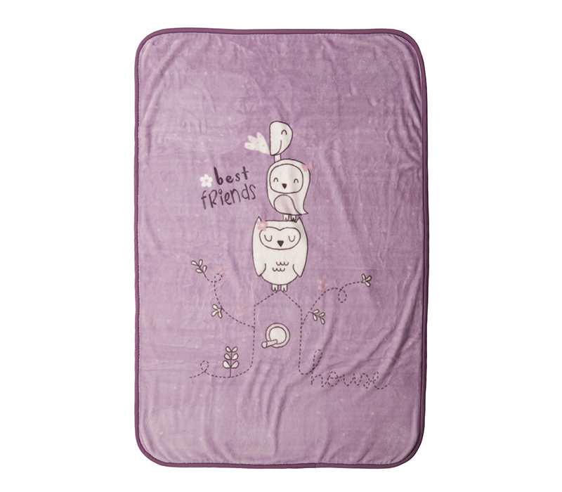 Βρεφική Κουβέρτα Αγκαλιάς Nef-Nef Homeware Best Friends 75x100 Mauve