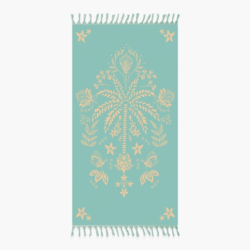 Πετσέτα Θαλάσσης Nef-Nef Homeware Oriental 80Χ160 Aqua