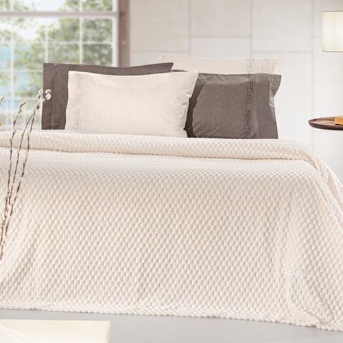 Κουβέρτα Μονή Guy Laroche Smoothie 160x220 Ivory