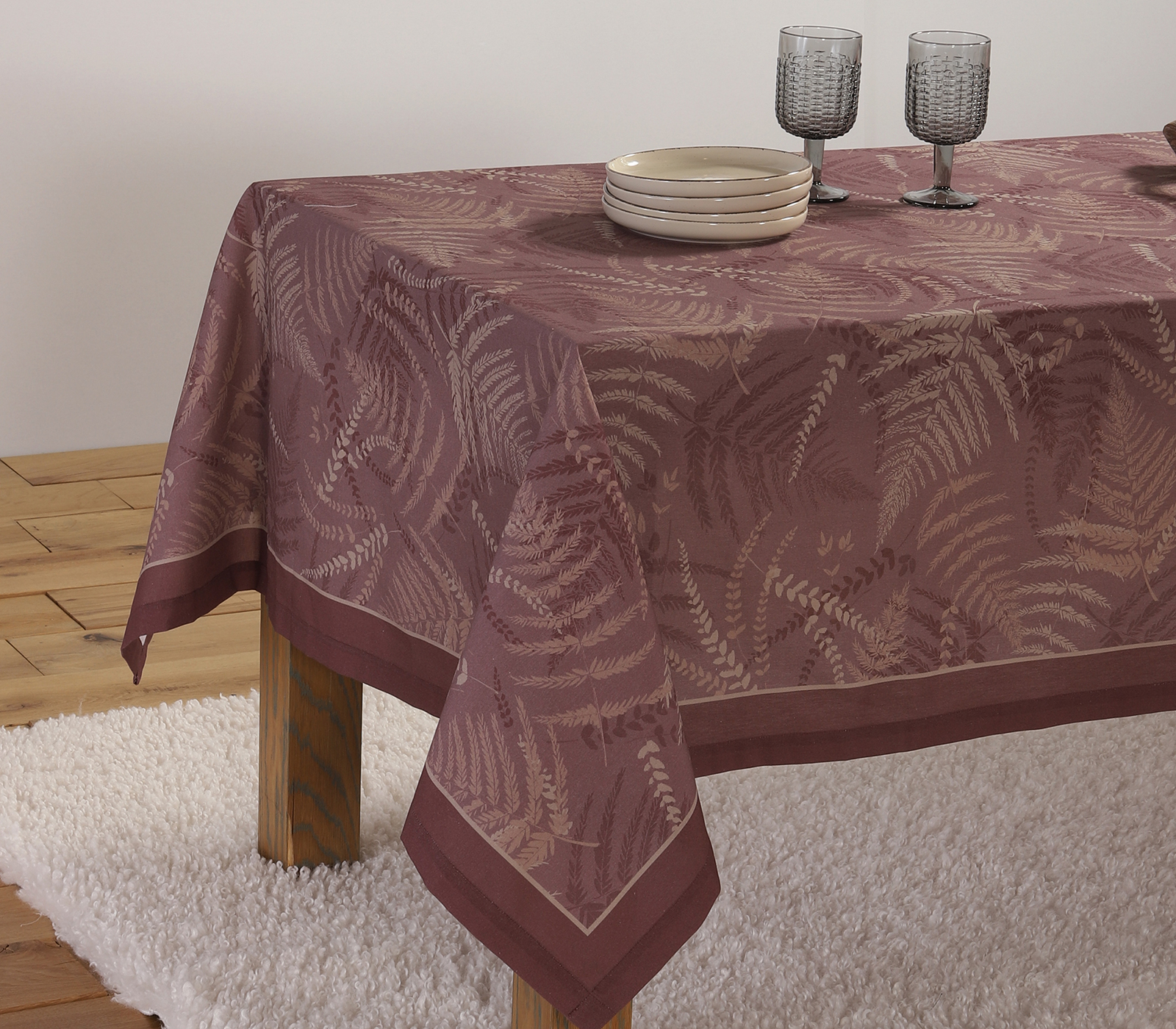 Τραπεζομάντηλο Nef-Nef Homeware Fern 140x180 Bordo
