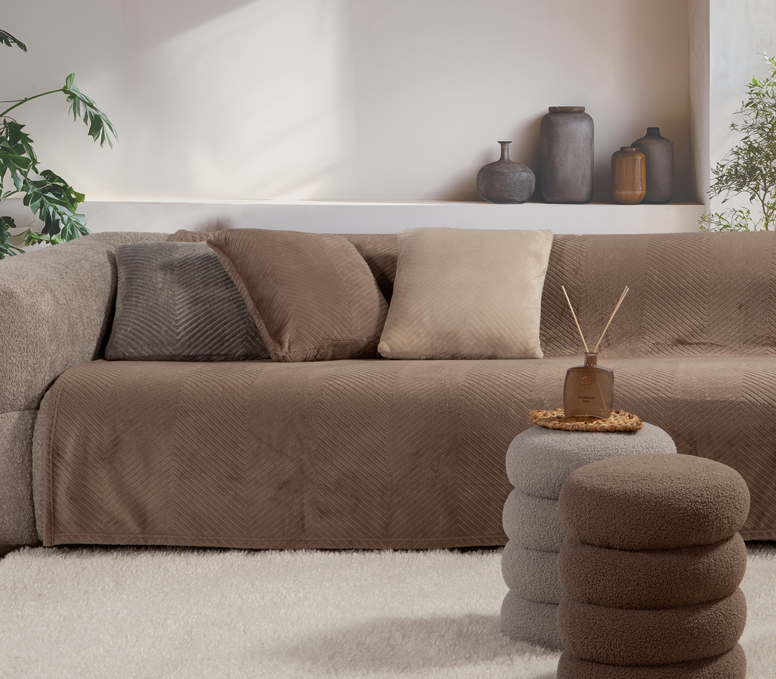 Ριχτάρι Τριθεσίου Nef-Nef Homeware Dakari 180x300 Brown