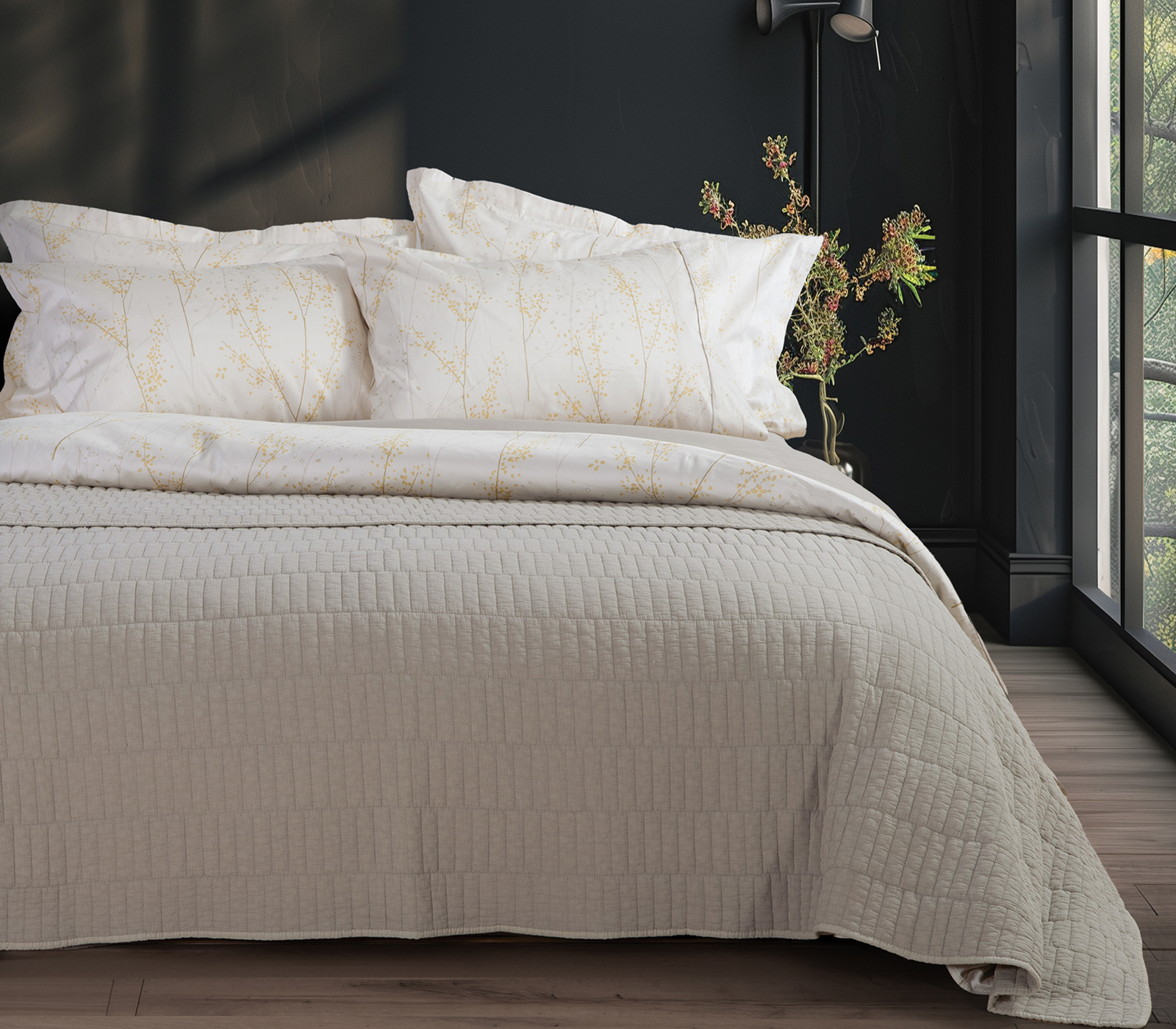 Κουβερλί Υπέρδιπλο Nef-Nef Homeware Elements-Pointer 230x240 Linen 