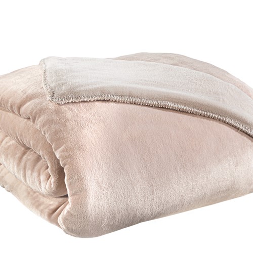 Koυβέρτα Βελούδινη Guy Laroche Μονή (Σετ) 160Χ240 Velvet Pudra