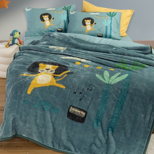 Παιδική Κουβέρτα Nef-Nef Homeware Wild Dance 160x220 Stone Blue