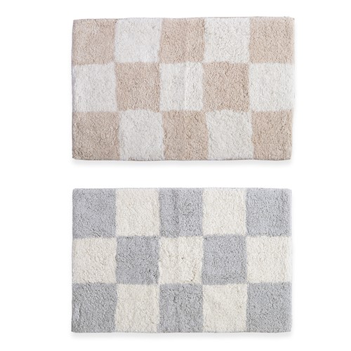 Χαλάκι Μπάνιου Nef-Nef Homeware Chess 50x80 Ecru