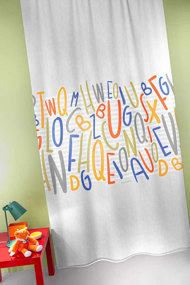 Κουρτίνα Guy Laroche Letters 145x270 Multi
