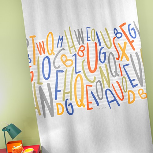 Κουρτίνα Guy Laroche Letters 145x270 Multi