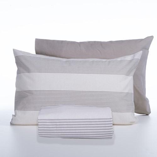 Παπλωματοθήκη Μονή Nef-Nef Homeware (Σετ)Casual Stripe 170Χ240 Ecru