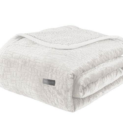 Κουβέρτα Υπέρδιπλη Guy Laroche (Σετ) Bolzano 220x240 Ivory