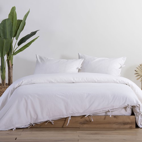 Παπλωματοθήκη Μονή Nef-Nef Λινή Cotton-Linen 160Χ220 Ecru