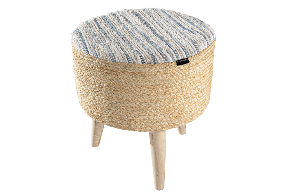 Διακοσμητικό Σκαμπό Guy Laroche Kilim 40X40X40