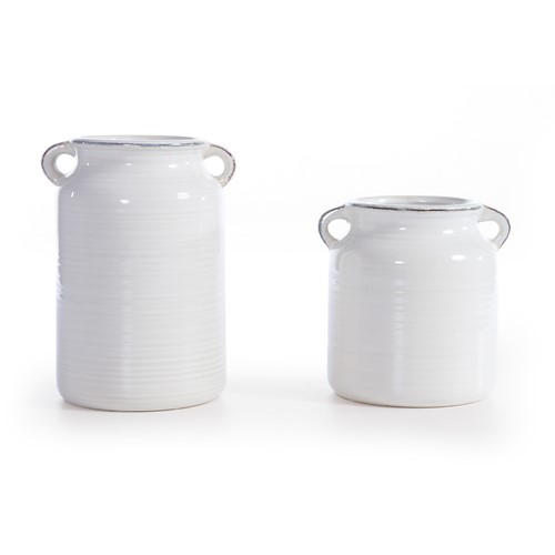 Διακοσμητικό Κεραμικό Βάζο Nef-Nef Homeware Lora 21X15 Ecru