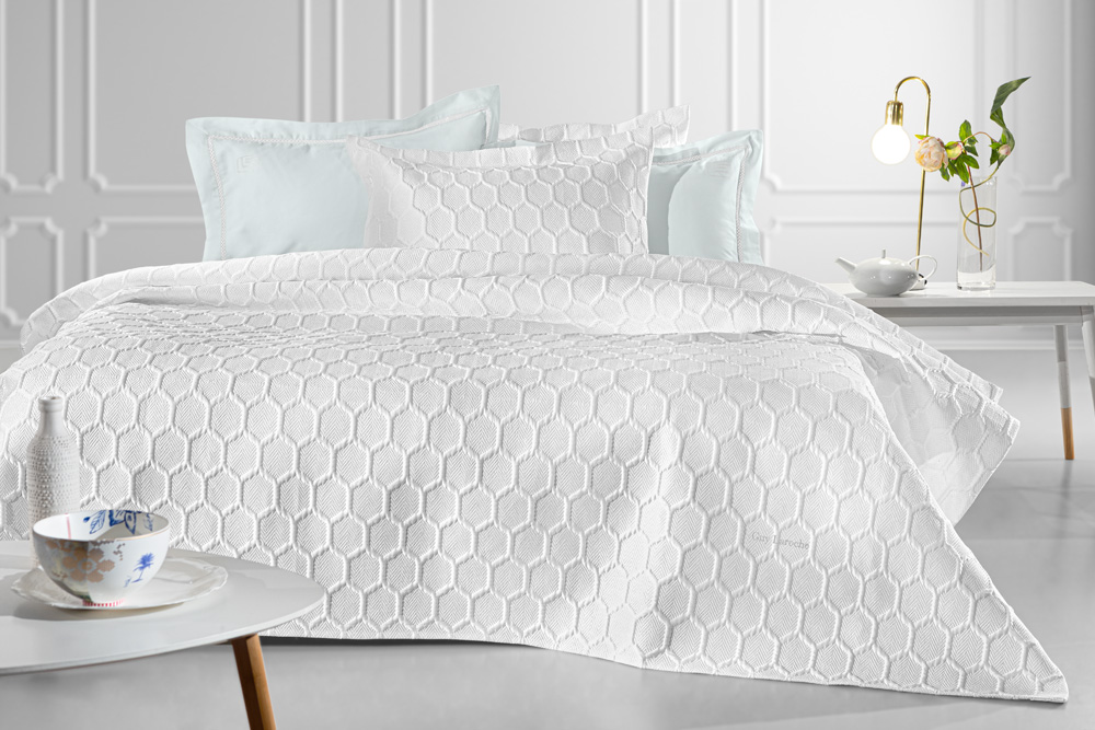 Κουβερλί King Size Guy Laroche (Σετ) Hive 250x240 White