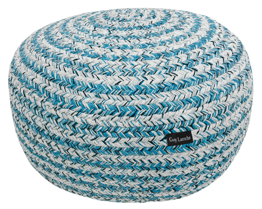 Πούφ Guy Laroche Maya Ottoman Blue 50X50X25 