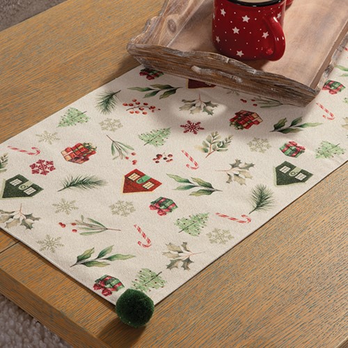 ΧΡΙΣΤΟΥΓΕΝΝΙΑΤΙΚΗ ΤΡΑΒΕΡΣΑ WHITE CHRISTMAS 33X150 NEF-NEF HOMEWARE