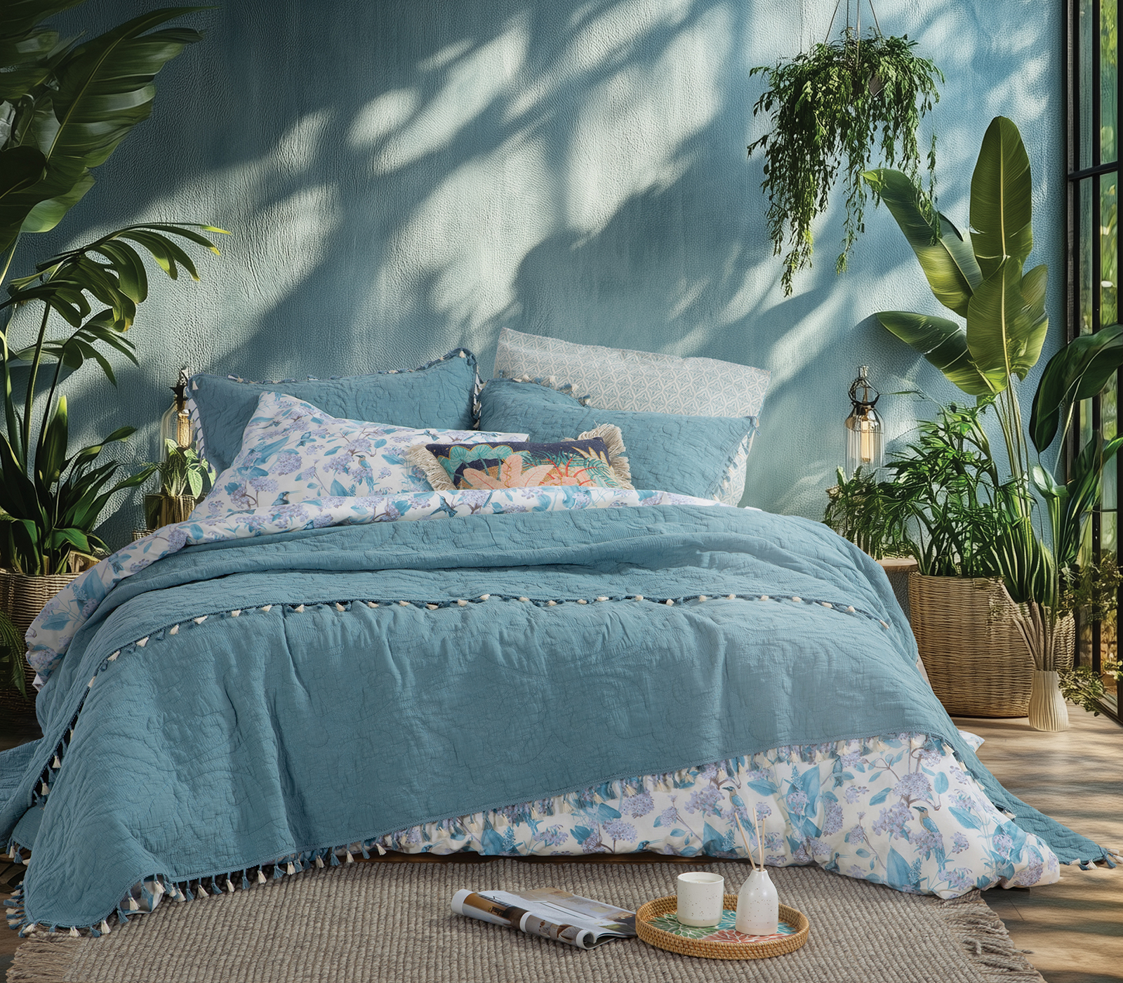 Κουβερλί Υπέρδιπλο Nef-Nef Homeware Feraggio 230x240 Petrol