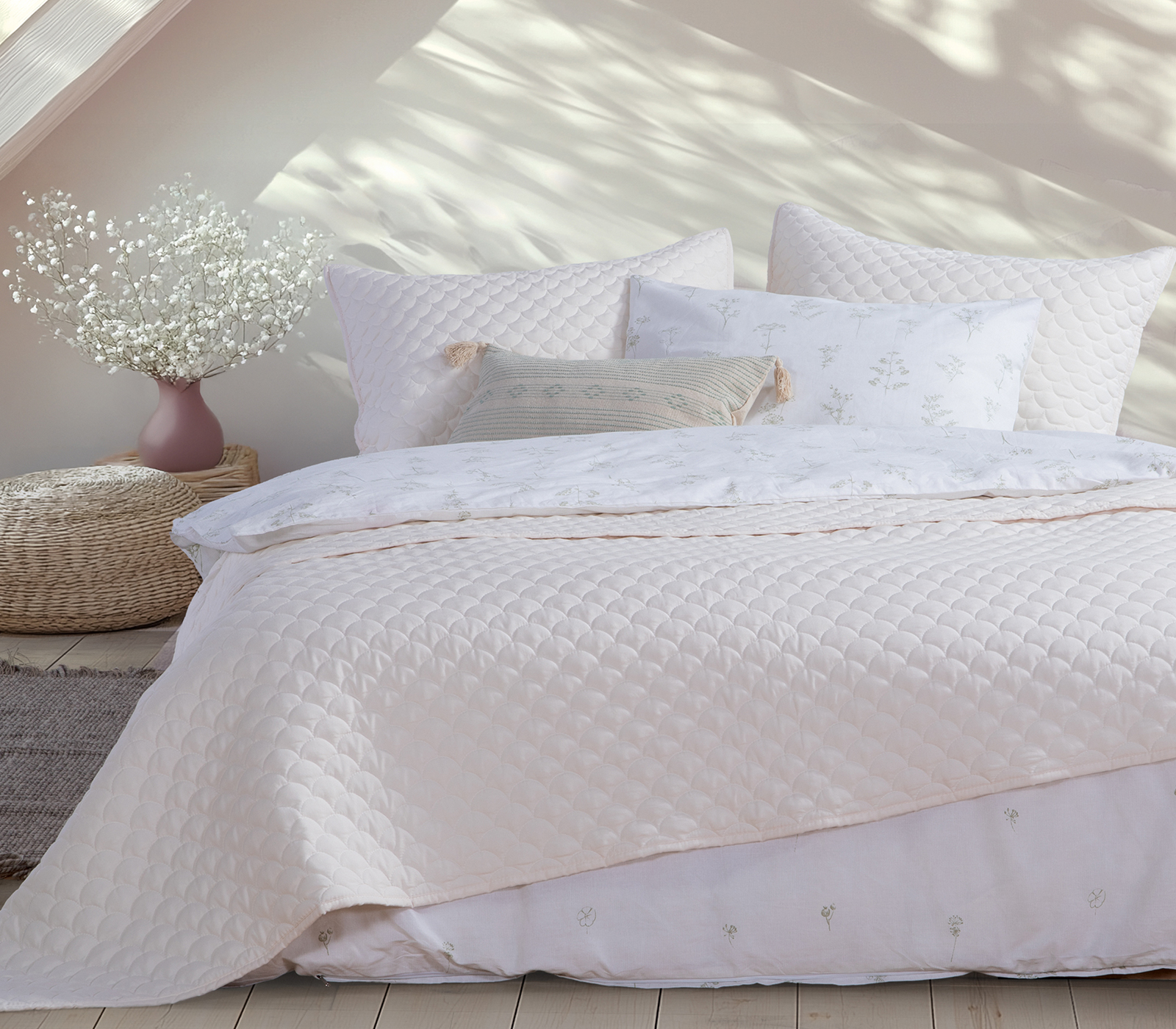 Κουβερλί Υπέρδιπλο Nef-Nef Homeware Scofield 230x240 Ecru