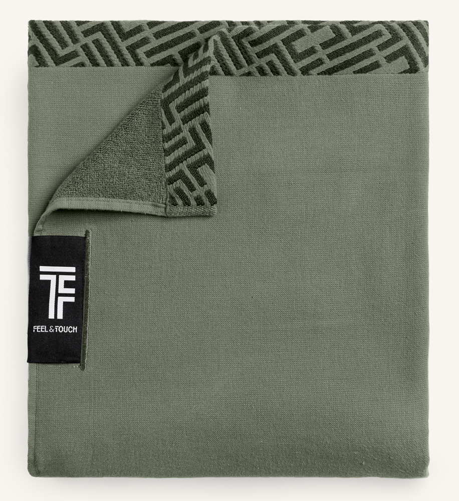 Πετσέτα Θαλάσσης Feel and Touch Sunny Khaki 90X180