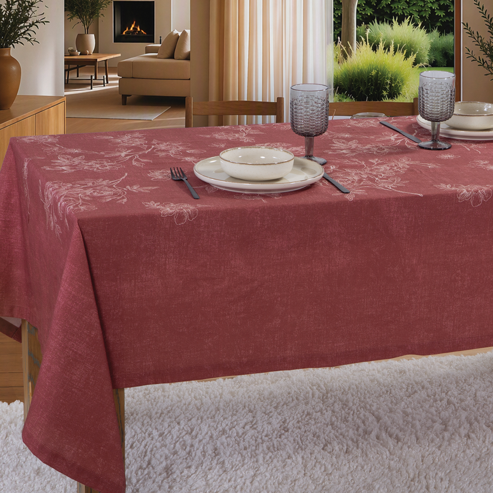 Τραπεζομάντηλο Nef-Nef Homeware Dream 140x140 Bordo