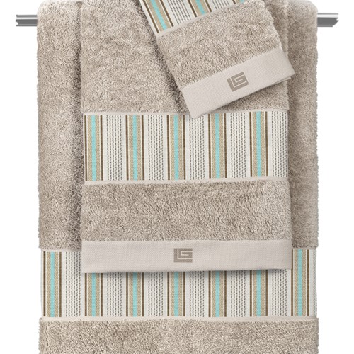 Σετ Πετσέτες Guy Laroche Pinstripe Natural (3ΤΜΧ)