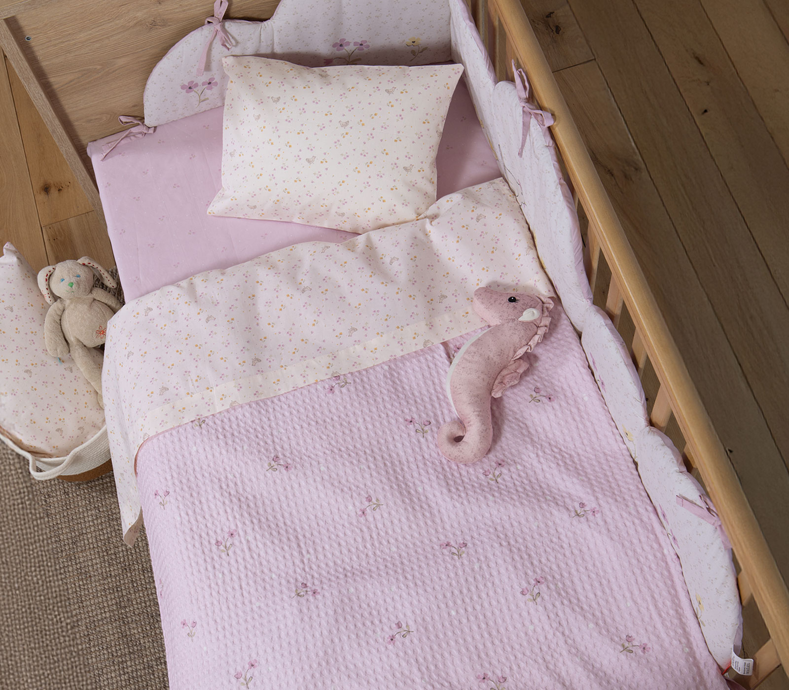 Βρεφική Κουβέρτα Πικε Nef-Nef Homeware Cute & Sweet  80X110 Lilac