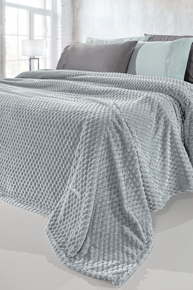 Κουβέρτα Μονή Guy Laroche Smoothie 160x220 Silver