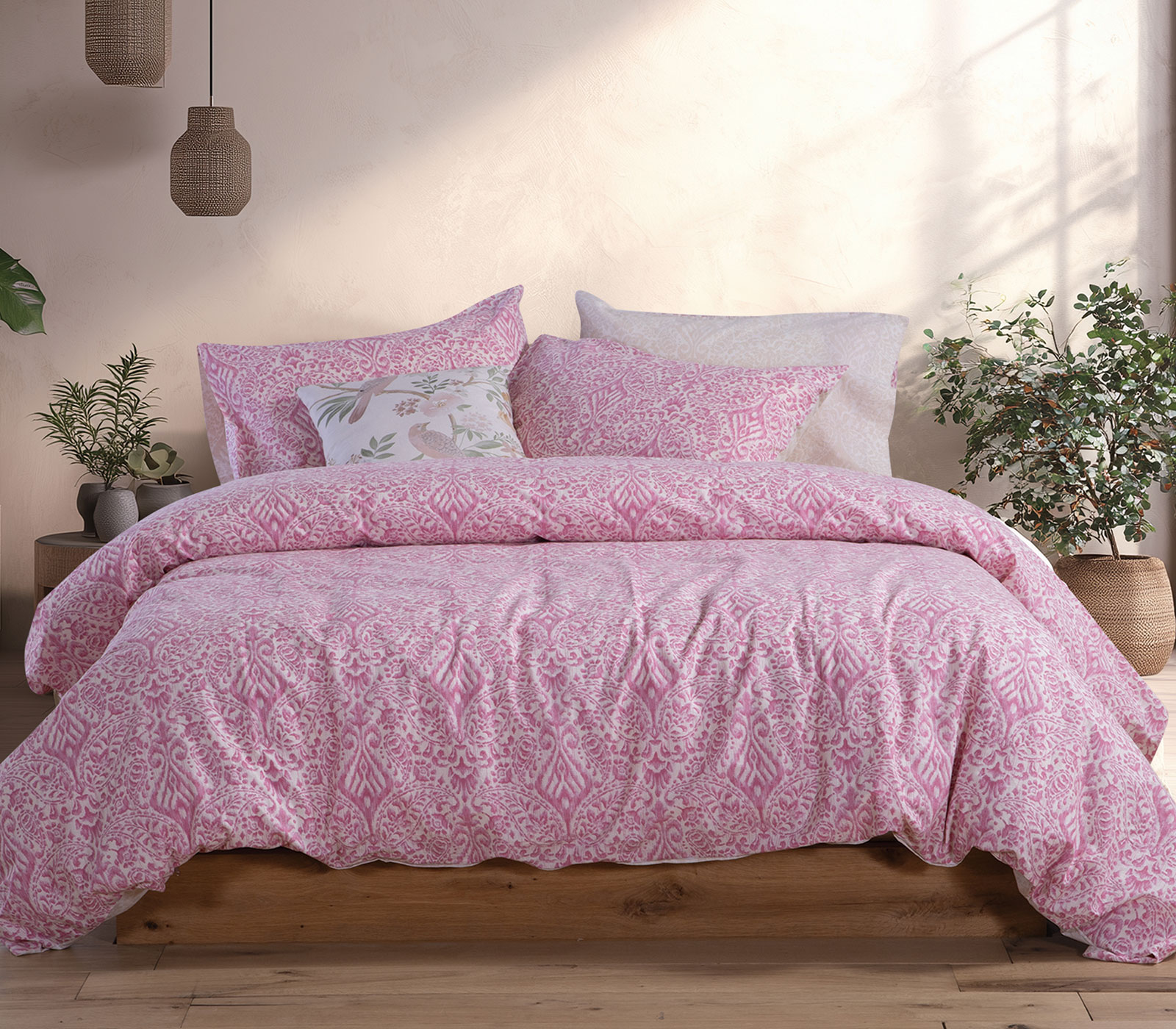 Σεντόνια Υπέρδιπλα Nef-Nef Homeware (Σετ) Με Λάστιχο Jetrix  160x200+35 Berry
