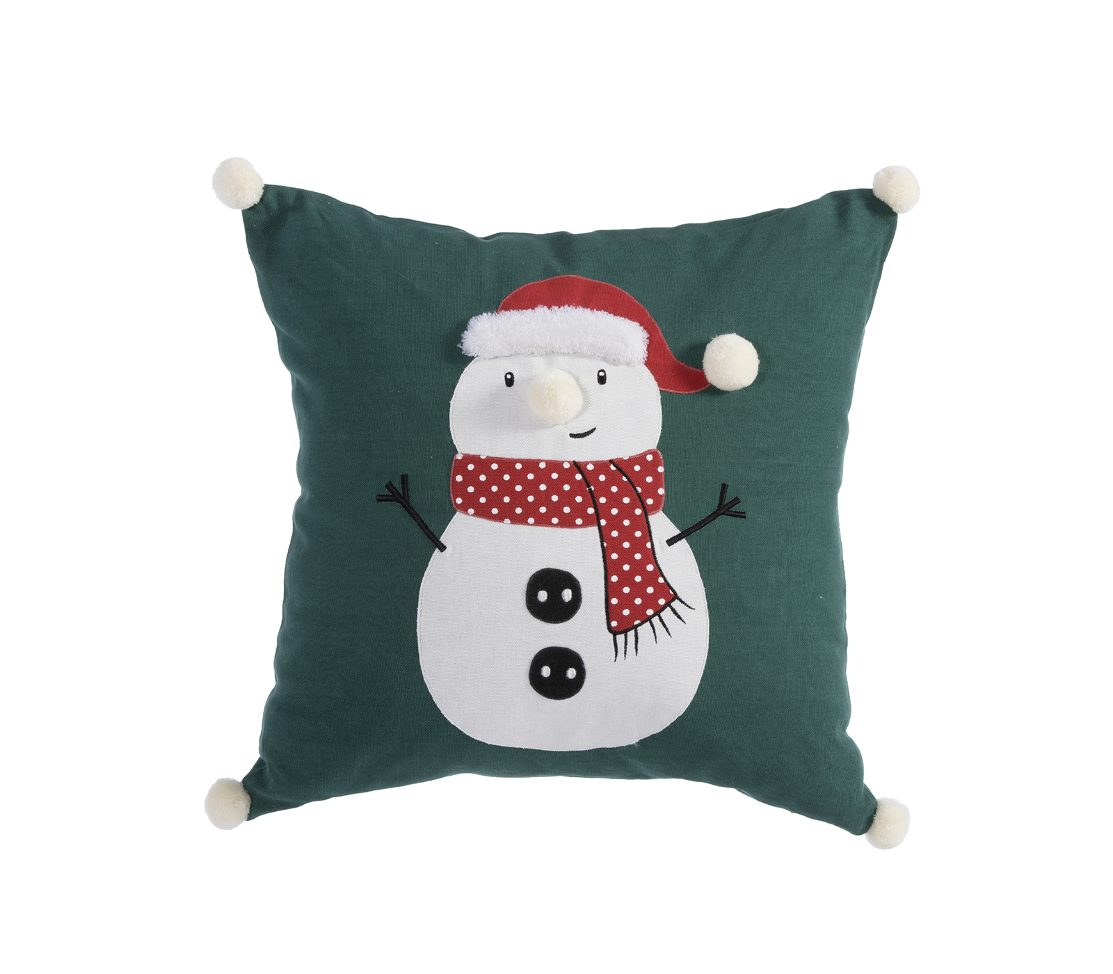  Χριστουγεννιάτικο Διακοσμητικό Μαξιλάρι Nef-Nef Happy Snowman 45X45 Green