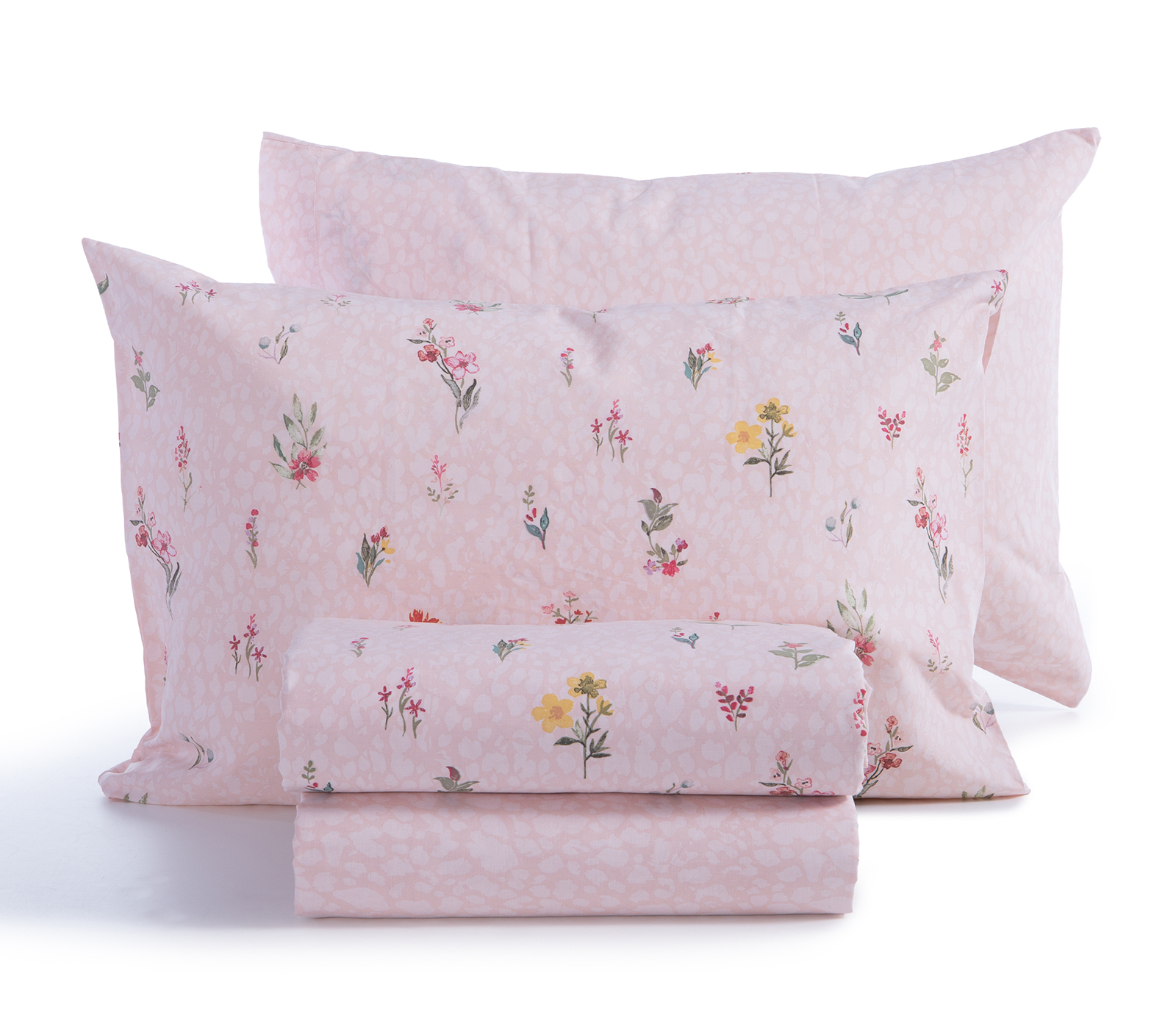 Υπέρδιπλα Σεντόνια Nef-Nef Homeware (Σετ) Plant 240X270 Pink