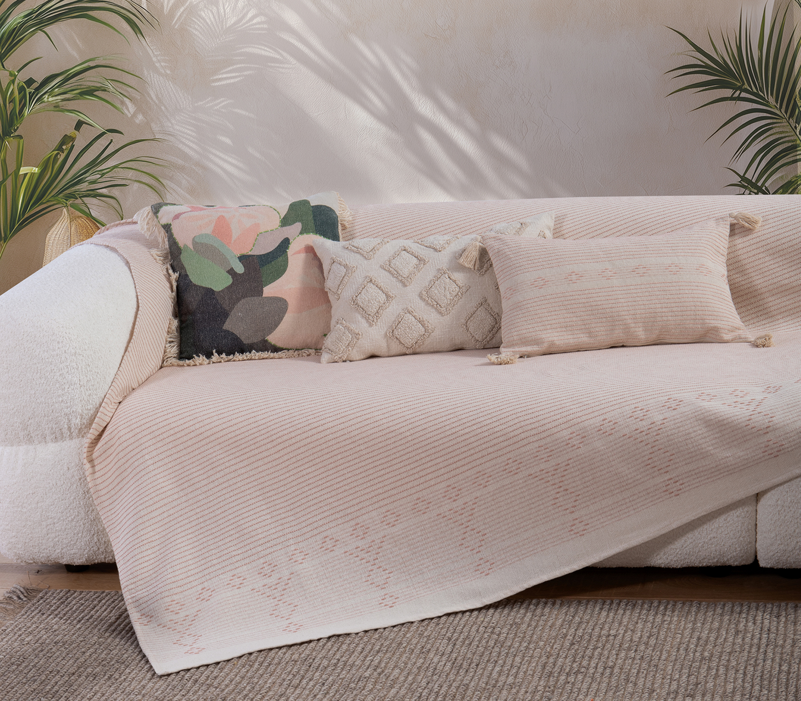 Ριχτάρι Tετραθεσίου Nef-Nef Homeware Resan 180x350 Peach