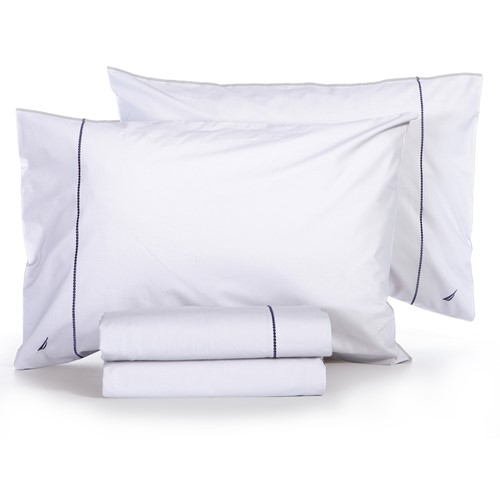 Σεντόνια King Size Nef-Nef Homeware (Σετ) Nautica-Nau Wave Solid 280Χ270 White