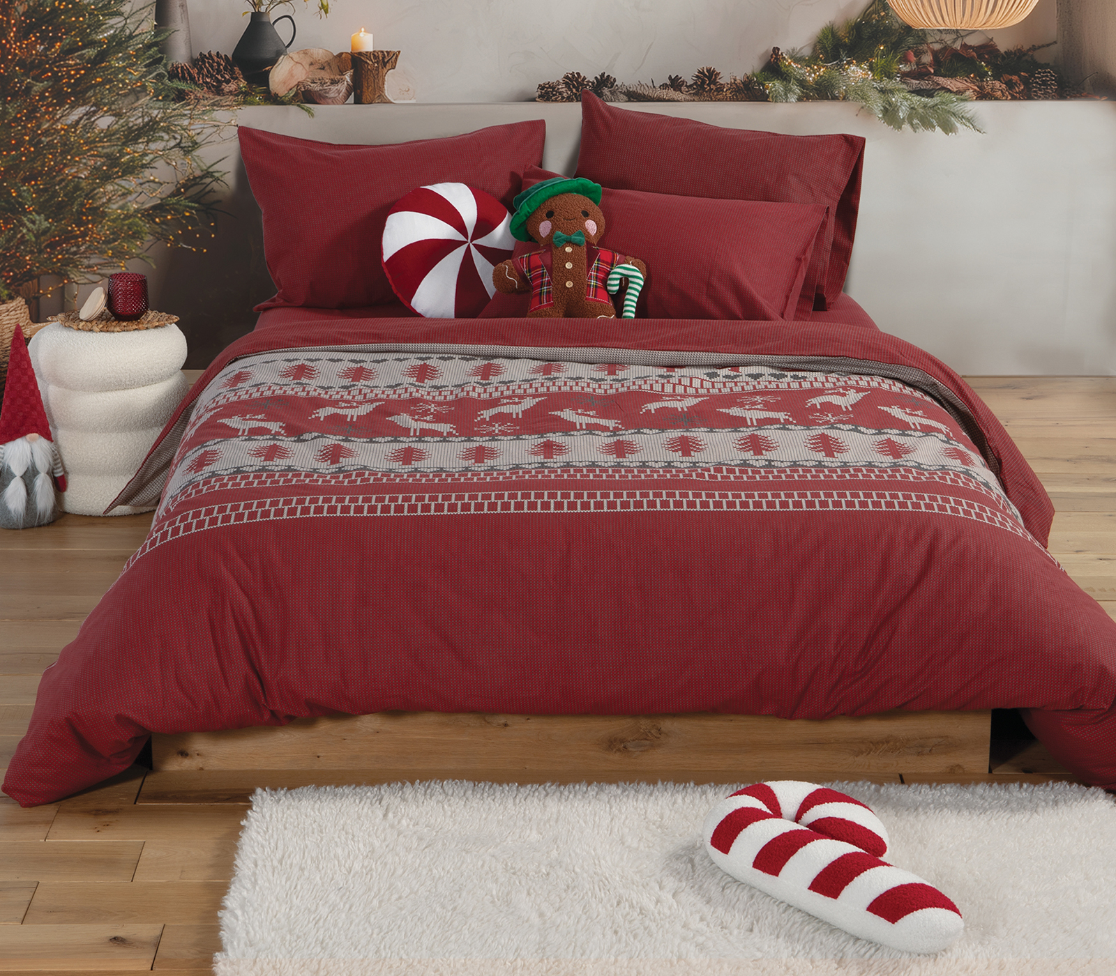 ΣΕΤ ΠΑΠΛΩΜΑΤΟΘΗΚΗ ΥΠΕΡΔΙΠΛΗ NEF-NEF HOMEWARE TINSEL 240X230 