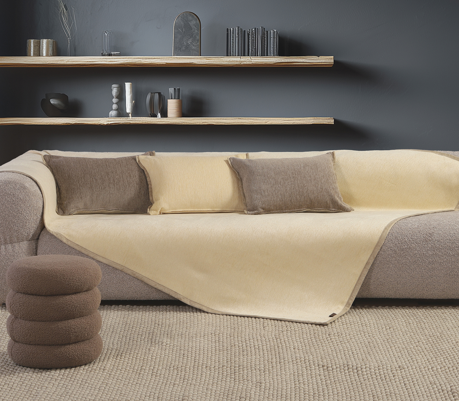 Ριχτάρι Τριθεσίου Nef-Nef Homeware New Tanger 180x300 Ecru