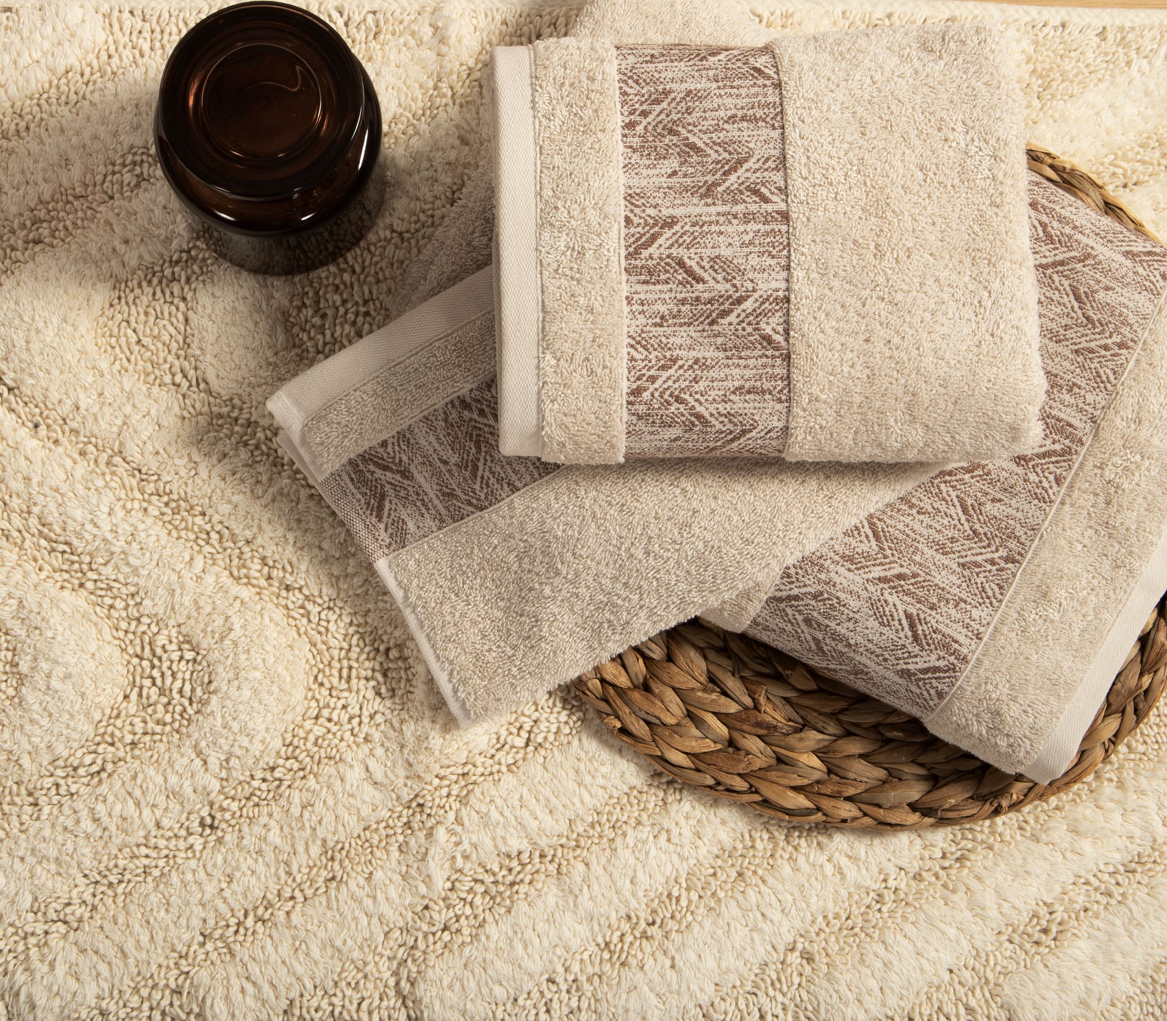 Σετ Πετσέτες Nef-Nef Homeware Depreo 3τμχ Ecru