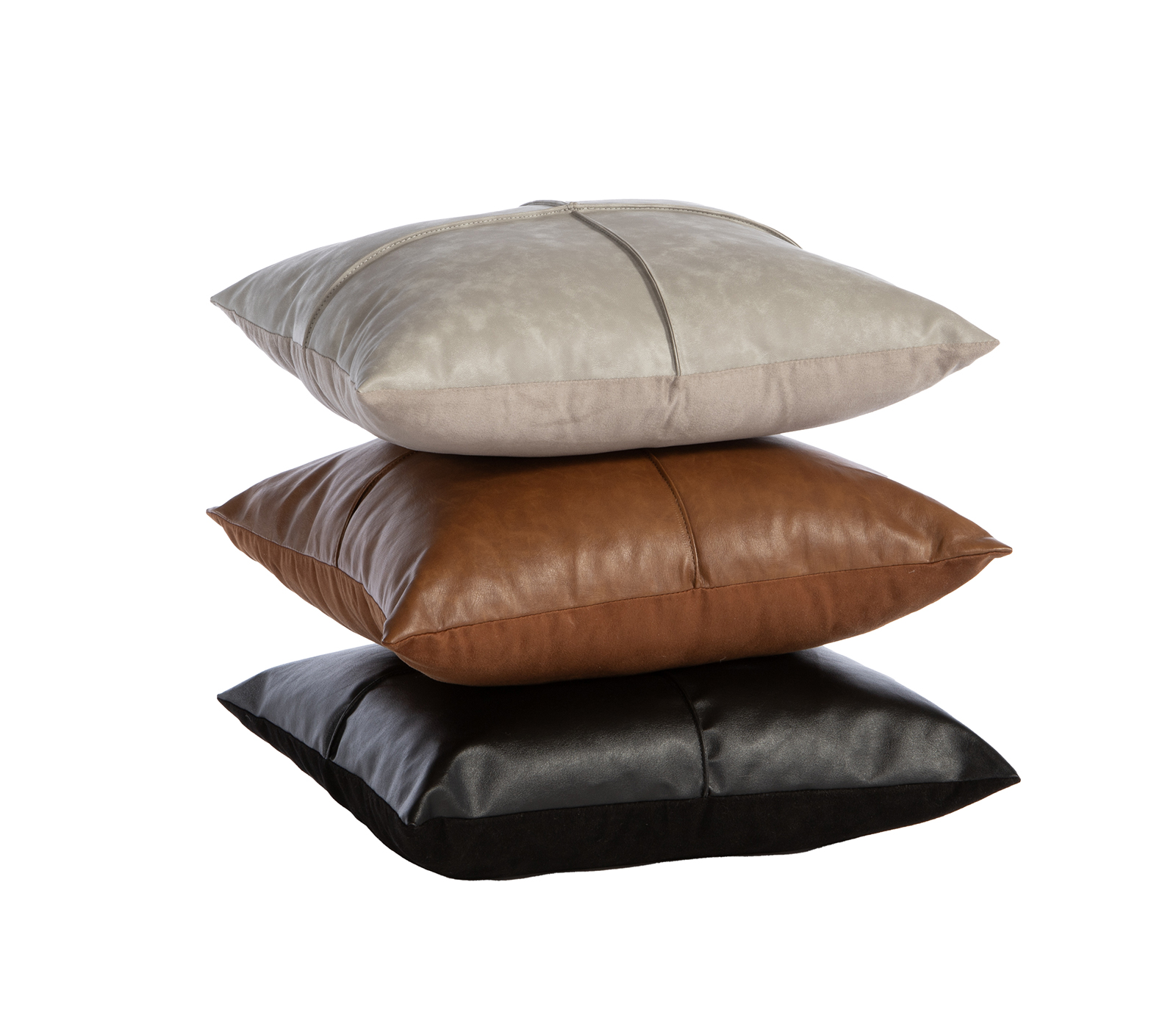 Διακοσμητικό Μαξιλάρι Nef-Nef Homeware με υφη δέρματος Lethal 45x45 Grey