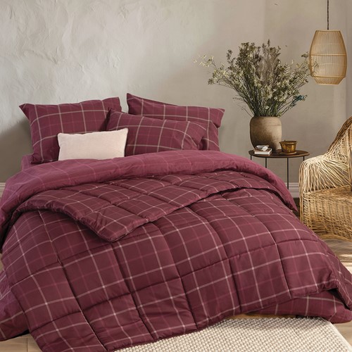 Πάπλωμα Υπέρδιπλο Nef-Nef Homeware Naiberg 240x220 Bordo