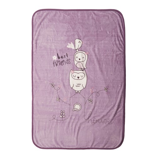 Βρεφική Κουβέρτα κούνιας Nef-Nef Homeware Best Friends 100x140 Mauve