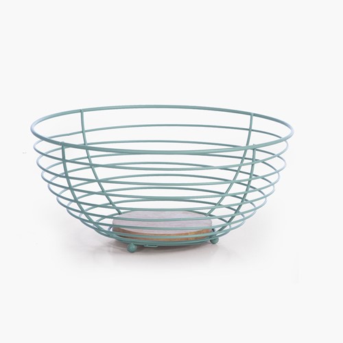 Καλάθι Φρούτων Με Ξύλινη Βάση Nef-Nef Homeware Green