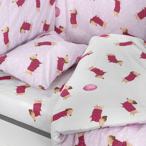 Βρεφικό Σετ Saint Clair Pet Fuchsia (Παπλωματοθήκη-Μαξιλαροθήκη-Πάντα)