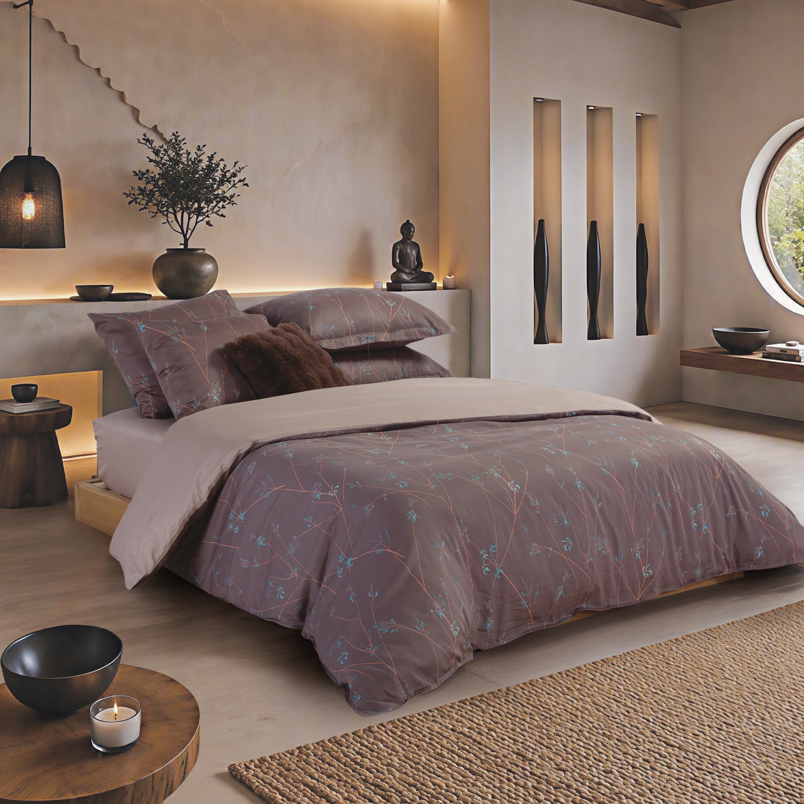  Σεντόνια Υπέρδιπλα Nef-Nef Homeware Βαμβακοσατέν (Σετ) Elements Desirous με Λάστιχο 240Χ270