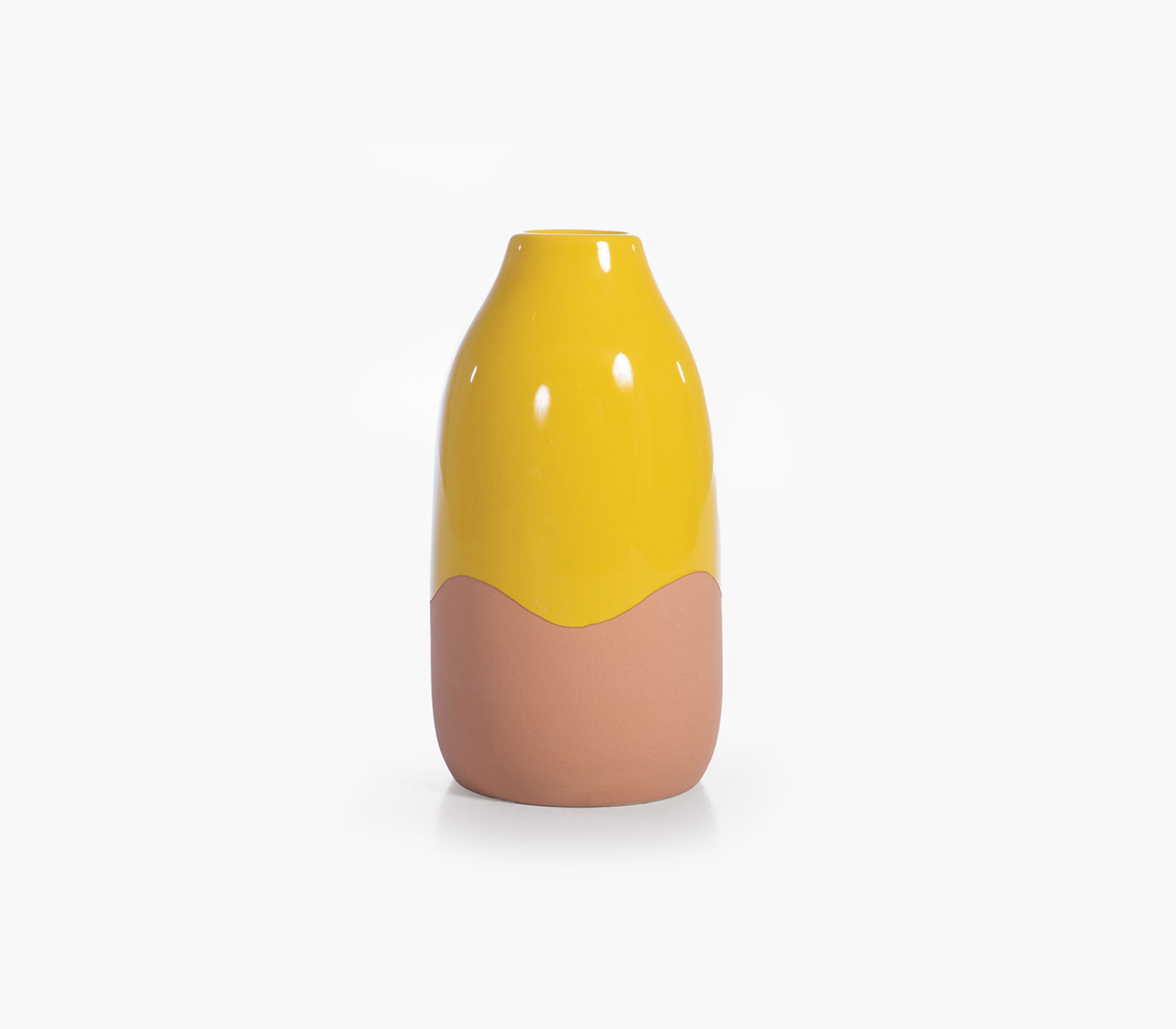 Βάζο Κεραμικό Nef-Nef Homeware Menza 11X11X21,5 Yellow