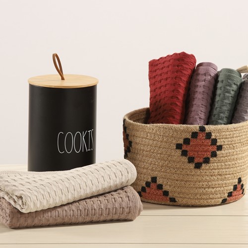 Ποτηρόπανο Nef-Nef Homeware Wafflow 24 45x68 D.Grey