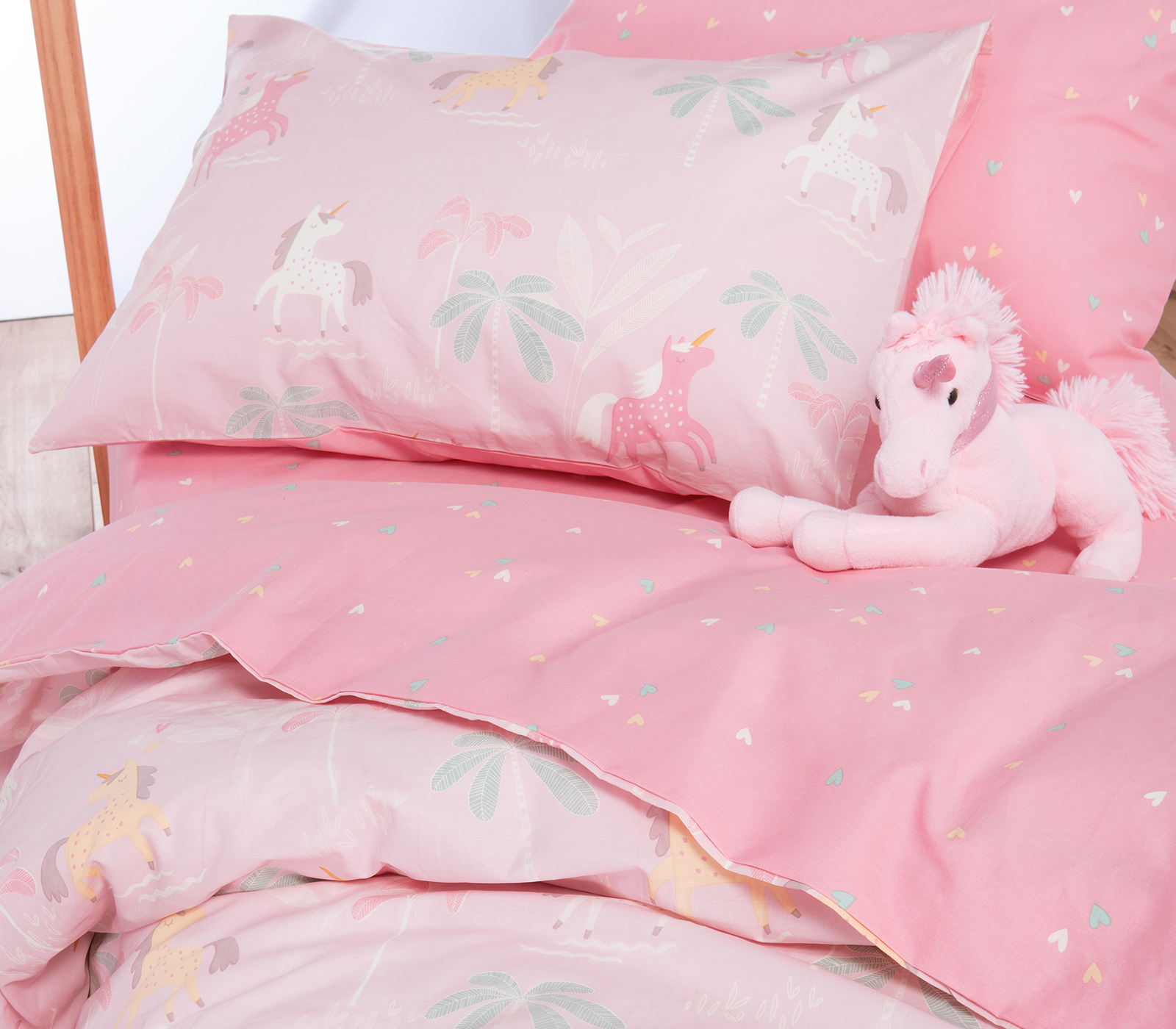  Παιδικά Σεντόνια Nef-Nef Homeware (Σετ) Unicorn Forever 170X260 Salmon
