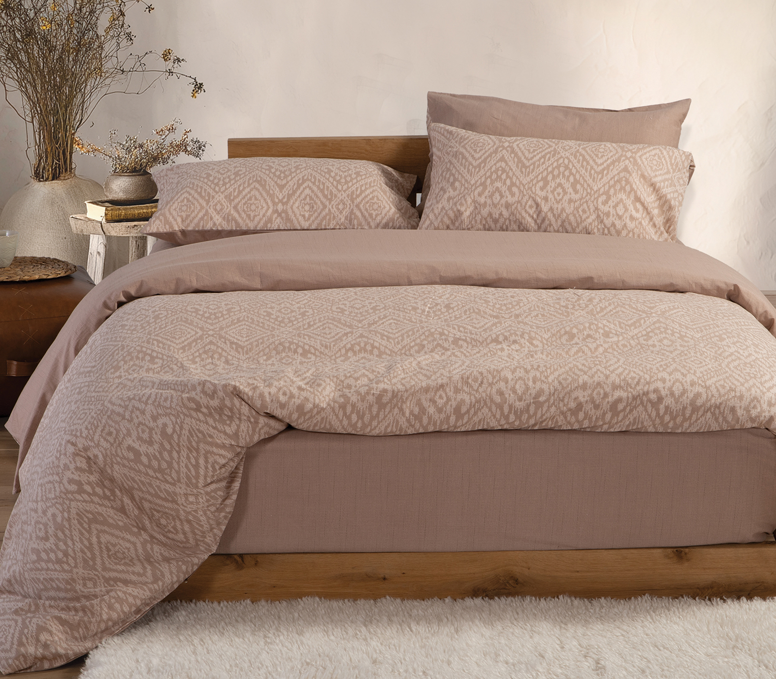 Σεντόνια Διπλά Nef-Nef Homeware  Orion 200x270 Beige