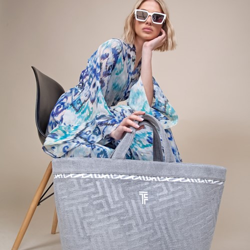 Τσάντα Παραλίας Feel & Touch Icon Titanium 40X68X40