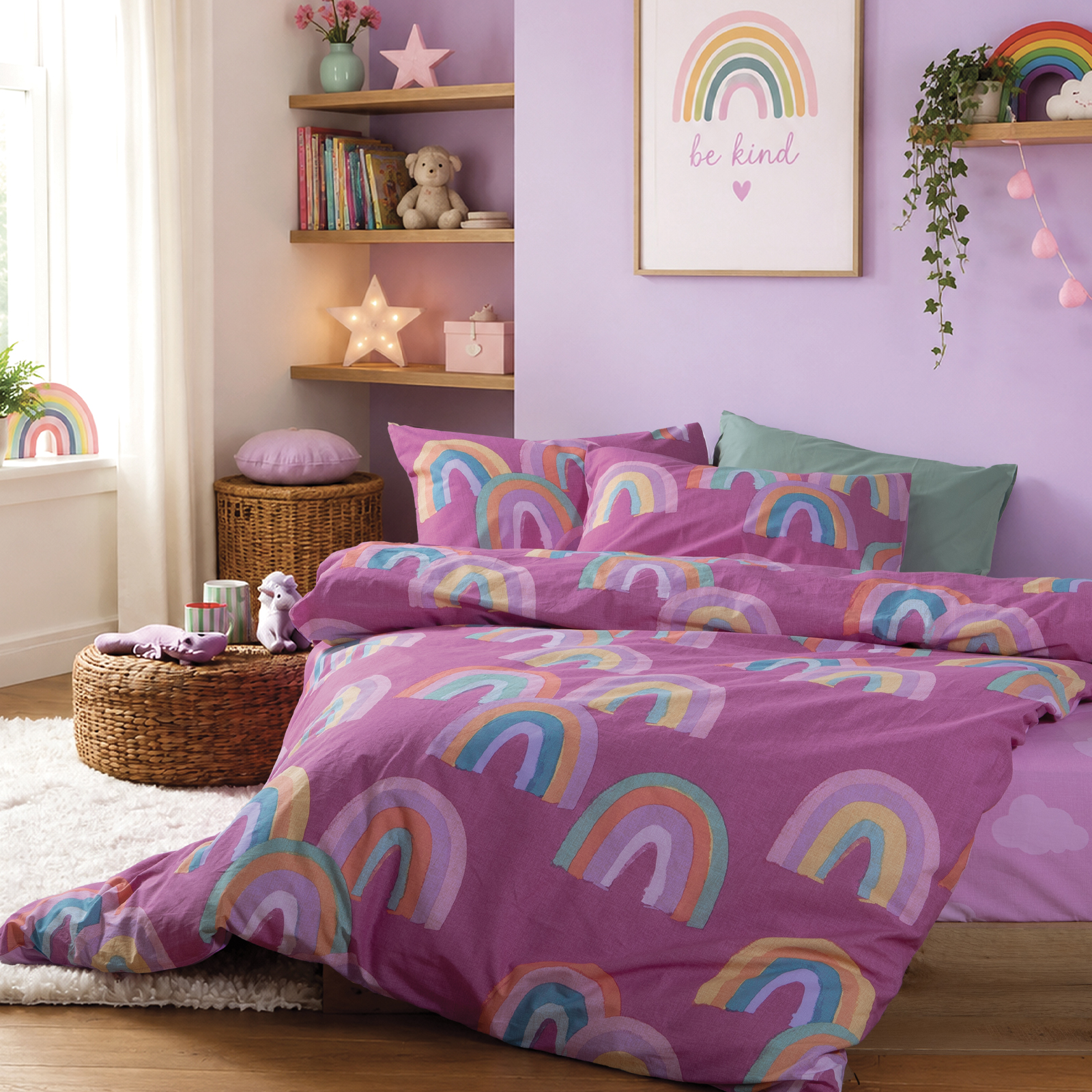 Παιδικά Σετ Σεντόνια Nef-Nef Homeware Μονά Raibow Mood 170x260  
