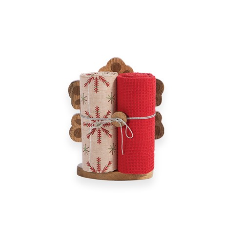 ΧΡΙΣΤΟΥΓΕΝΝΙΑΤΙΚH ΒΑΣΗ SNOWFLAKE ΜΕ ΠΟΤΗΡΟΠΑΝΑ 2ΤΜΧ 40Χ70 NEF-NEF HOMEWARE