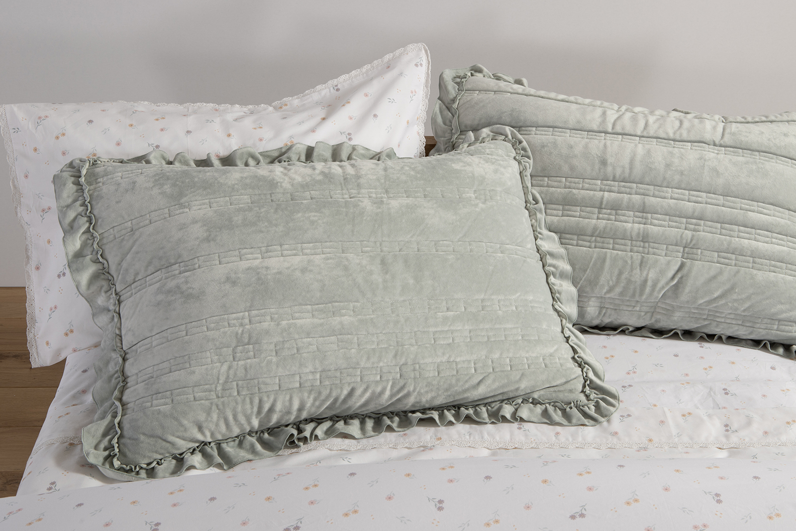 Μαξιλαροθήκη Nef-Nef Homeware (Σετ) Sirion 52x72 Mint/Grey